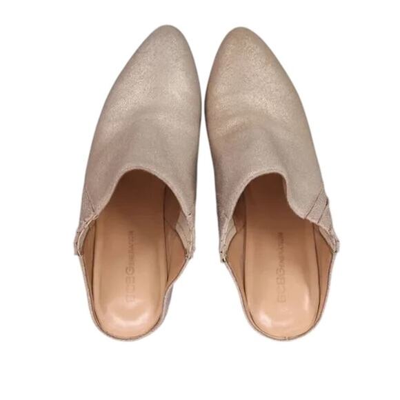 BCBGeneration Shoes Women 7.5 Mule Slip On Clog Leather Metallic Lori Block Heel - Picture 9 of 15